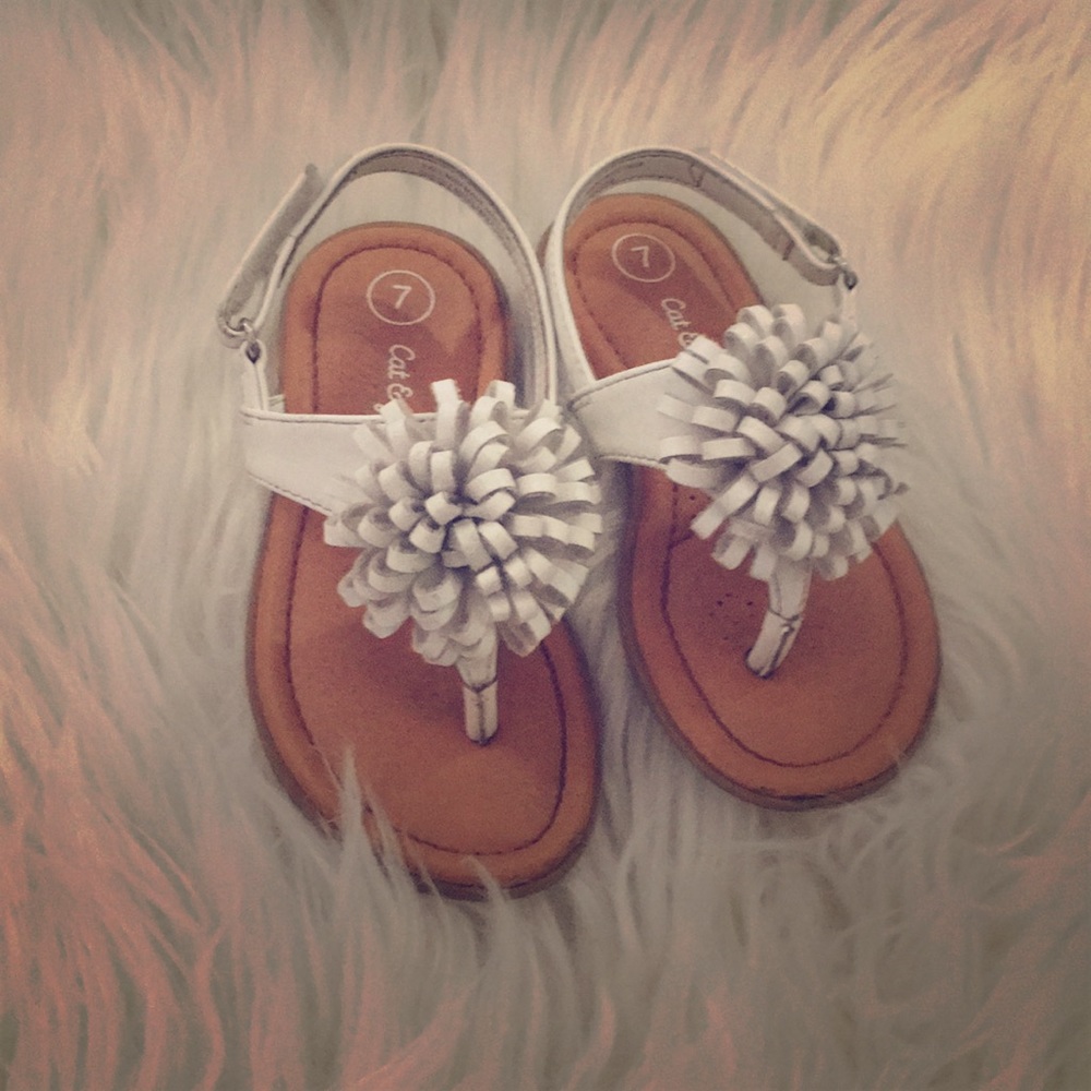 White sandals